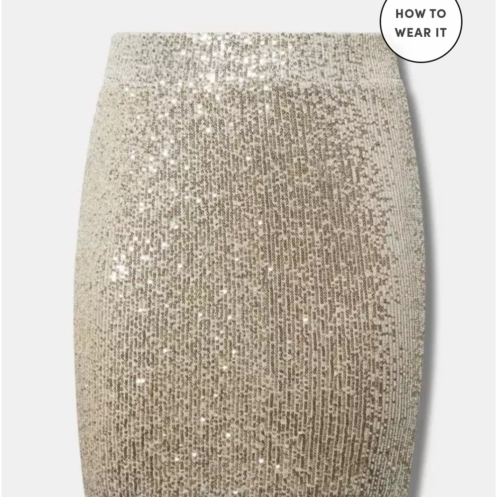 Sequin Gold Mini Skirt